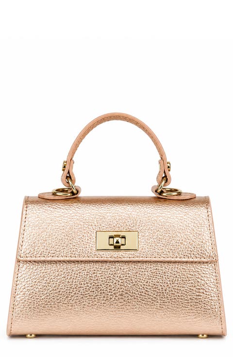Isadora Leather Top Handle Bag