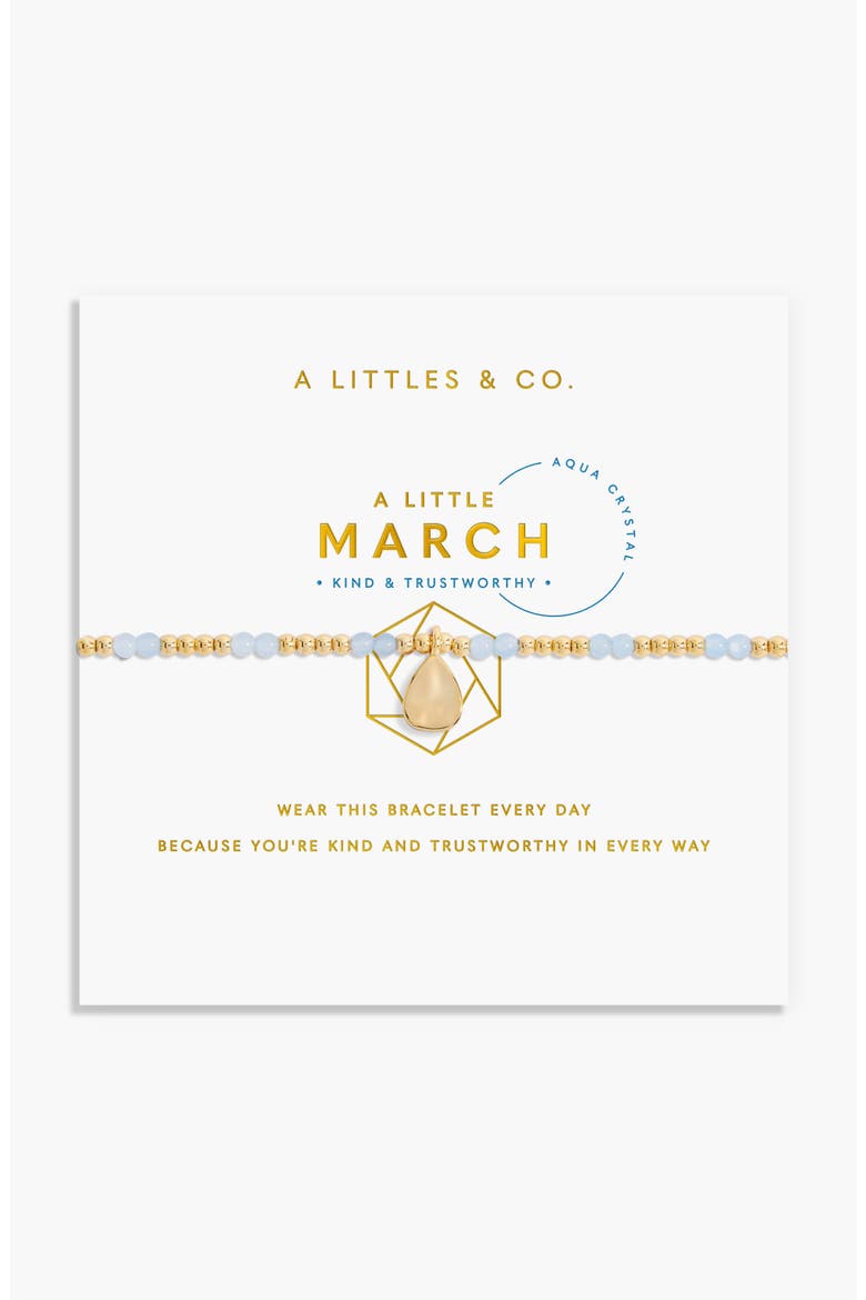 Birthstone A Little Bracelet in Gold-Tone Plating, Main, color, March
