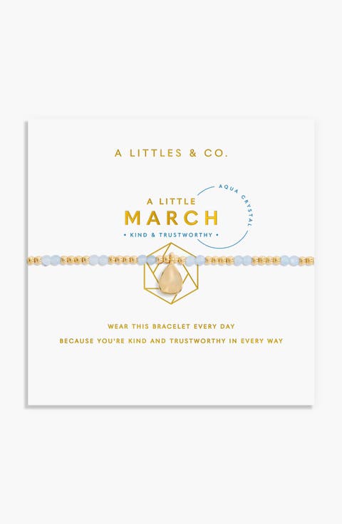 Birthstone A Little Bracelet in Gold-Tone Plating
