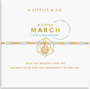 A Littles & Co Birthstone A Little Bracelet in Gold-Tone Plating