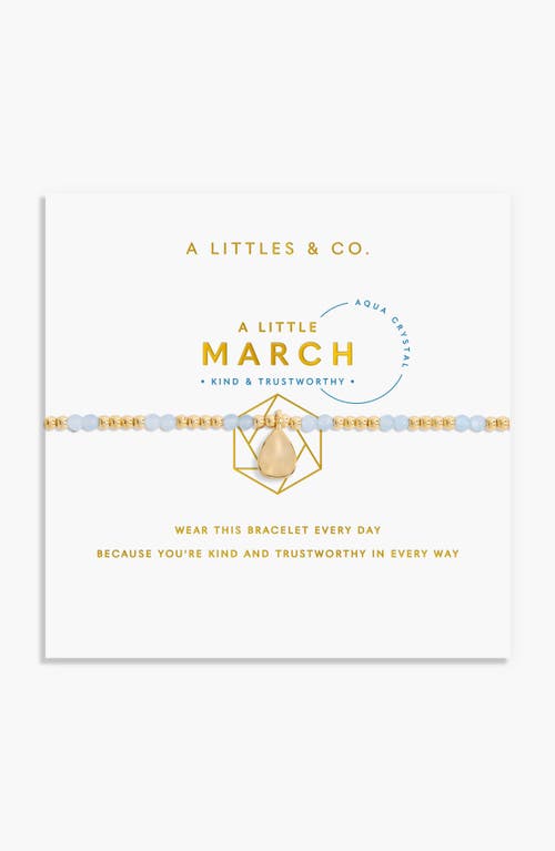 A Littles & Co. A Littles & Co Birthstone A Little March Bracelet