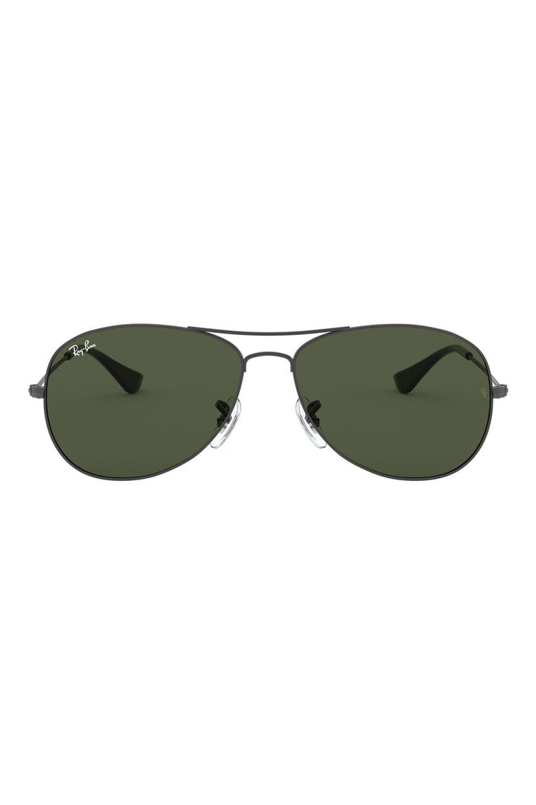 Cockpit 56mm Aviator Sunglasses, Main, color, GUNMETAL GREEN