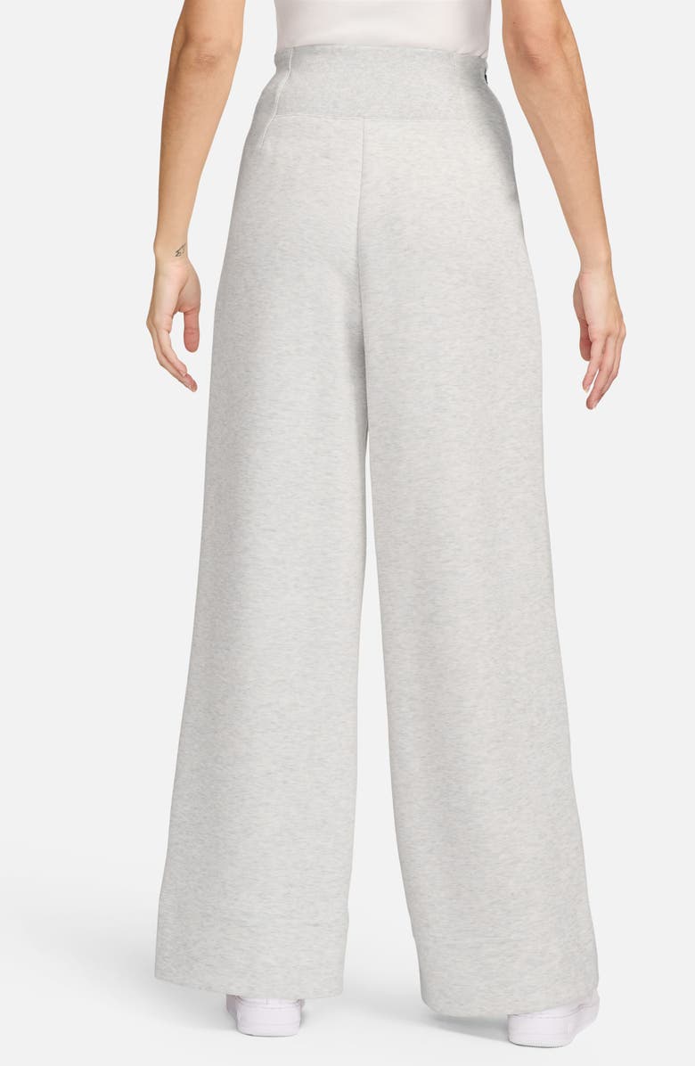Nike Sportswear High Waist Pleated Tech Fleece Sweatpants, Alternate, color, Light Grey/ Black