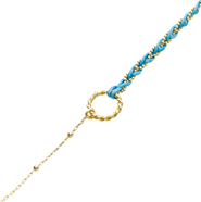 Spero London Handmade Rope Braided Sterling Silver Beaded Chain Bracelet