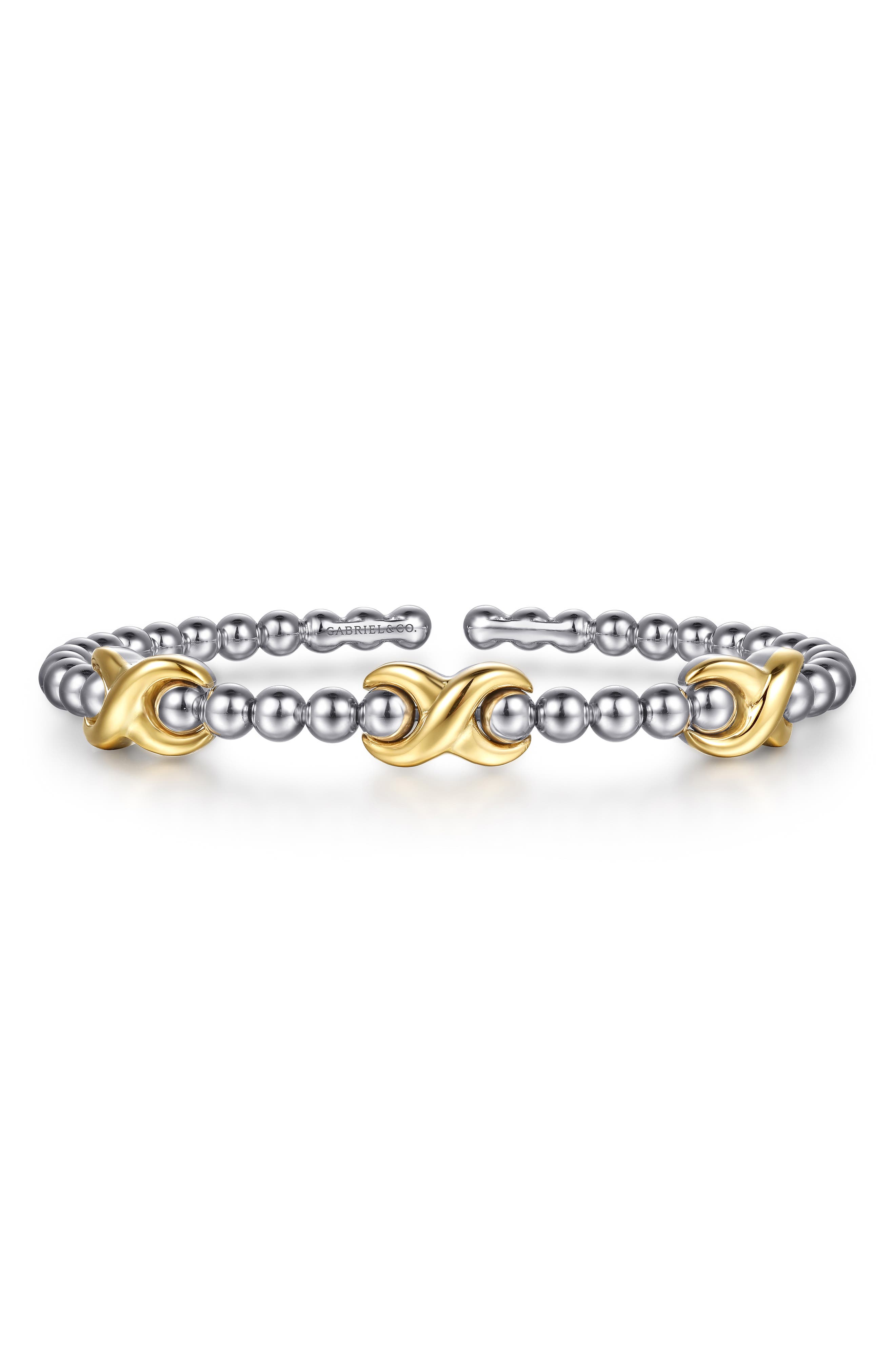 selected SILVER/ 14K YELLOW GOLD
