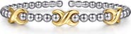 Gabriel & Co. Bujukan Sterling Silver & 14K Gold Bangle Bracelet