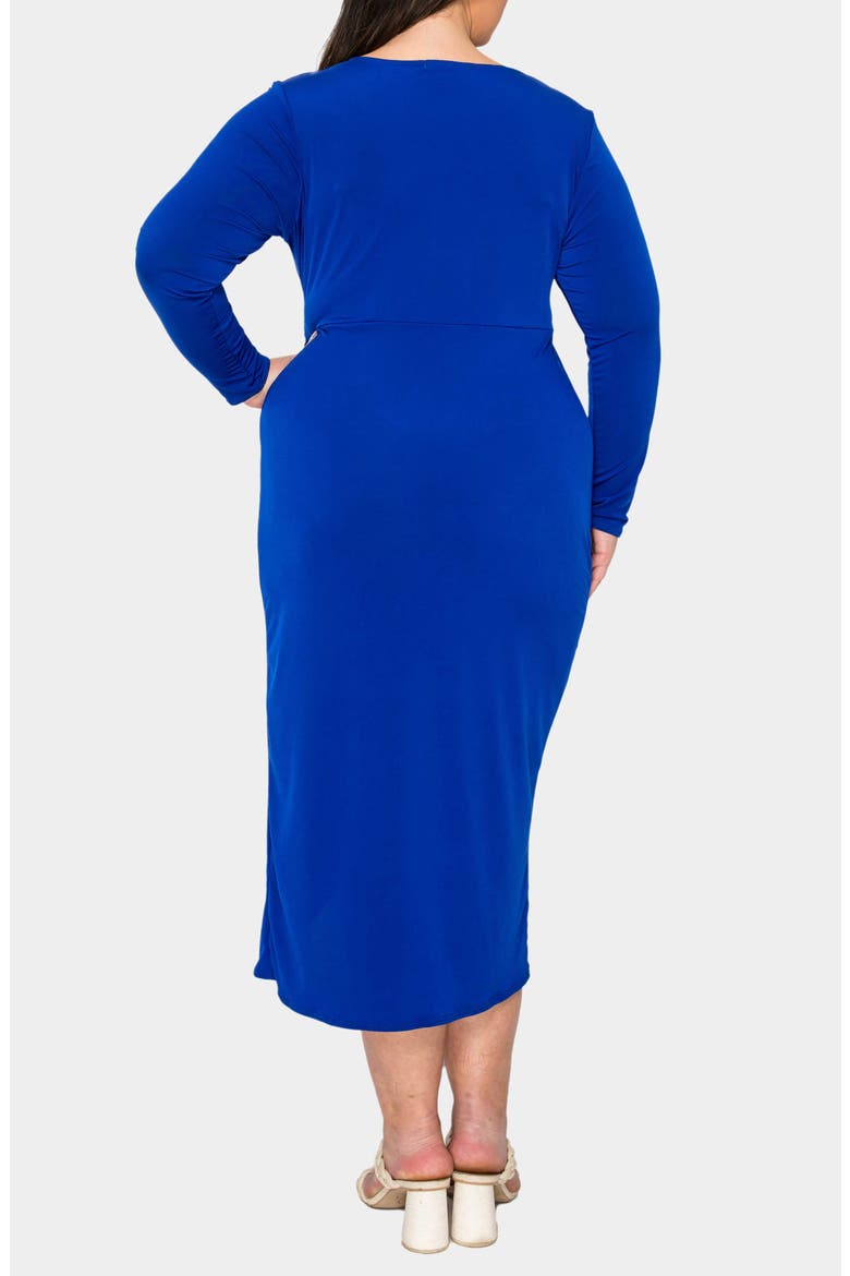 Estelle Ruched Body-Con Midi Dress, Alternate, color, ROYAL