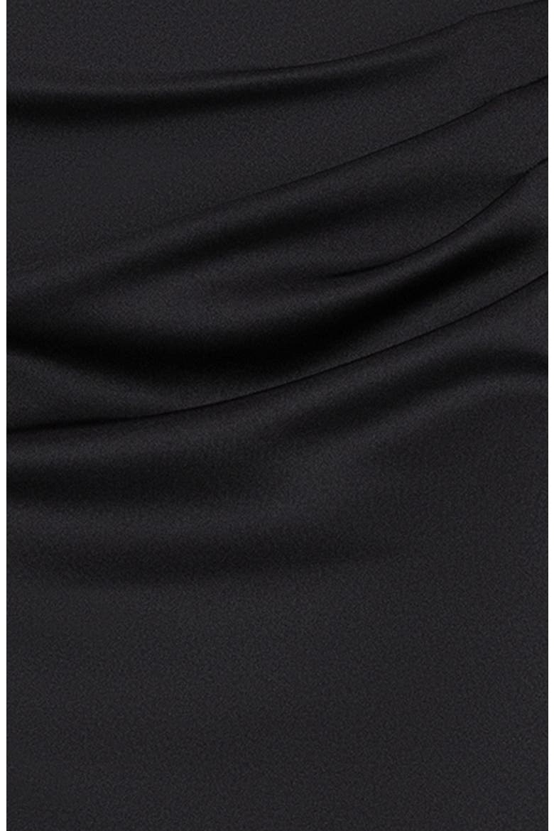 Off the Shoulder Scuba Gown, Alternate, color, BLACK