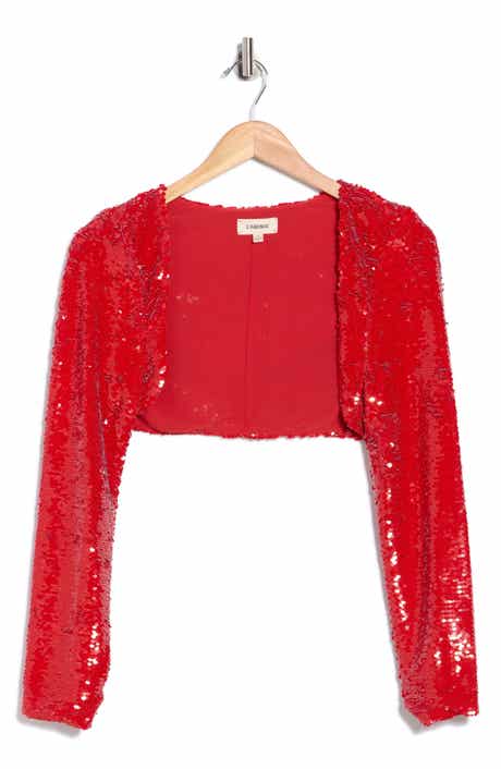 L'AGENCE Rocco Sequin Shrug