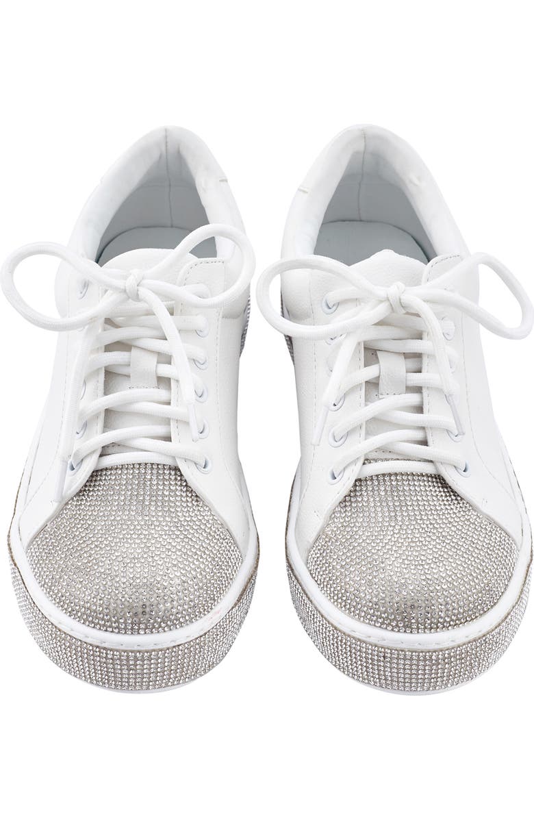 LADY COUTURE Legend Rhinestone Sneaker, Alternate, color, White