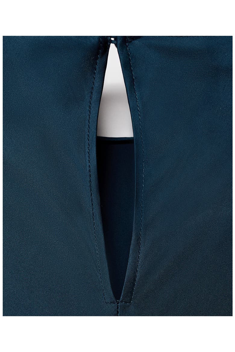 Long Sleeve Satin Midi Dress, Alternate, color, NAVY