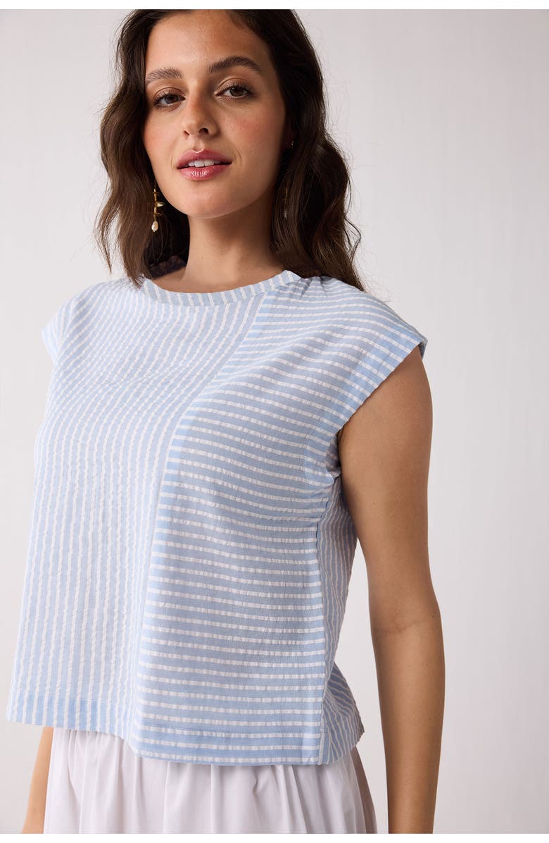 Reistor Button-Back Crew Neck Top, Alternate, color, 