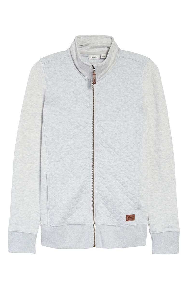 L.L.Bean Quilted Sweatshirt Jacket, Alternate, color, 