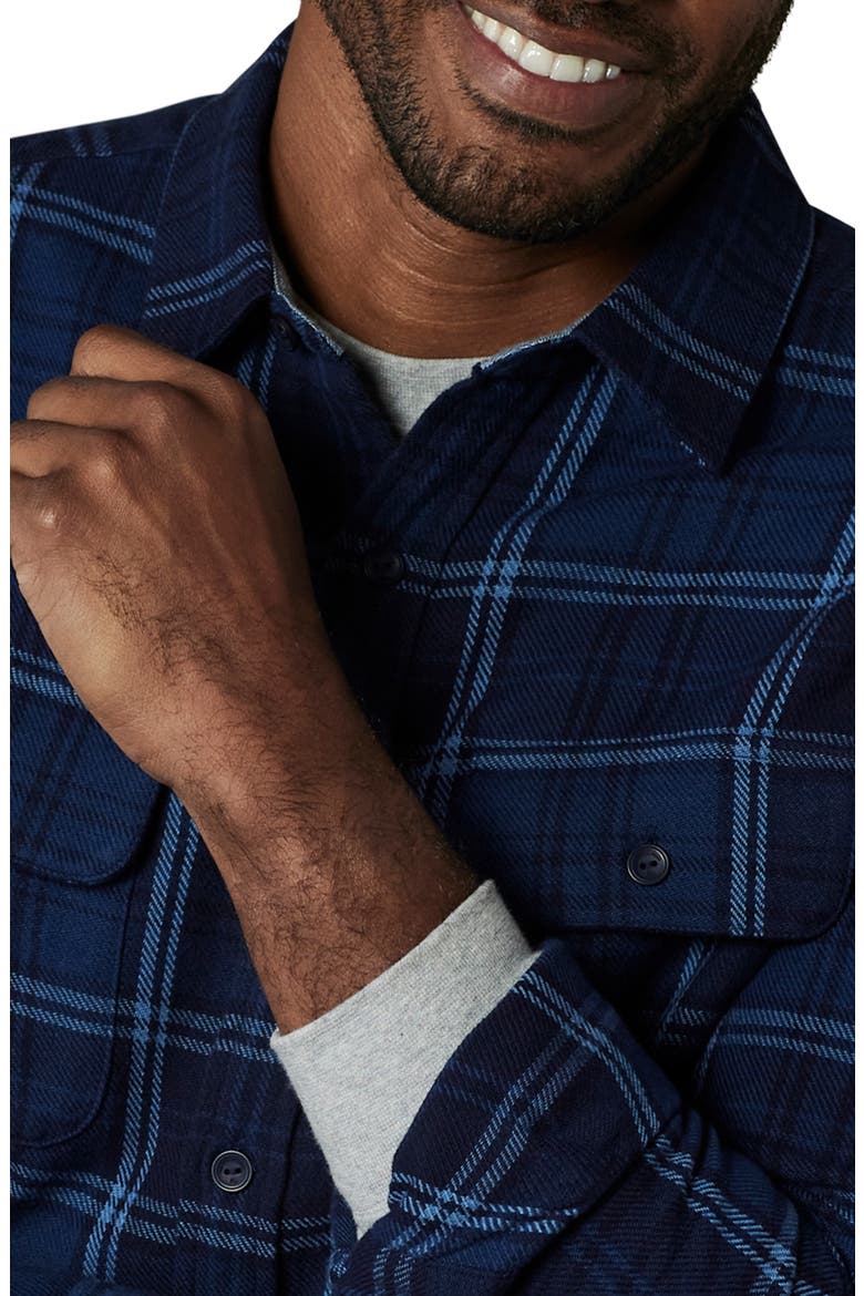 Mountain Regular Fit Flannel Button-Up Shirt, Alternate, color, INDIGO PLAID