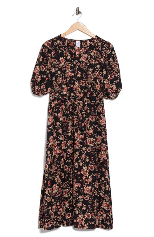 Melrose And Market Ruffle Yoke Midi Dress In Multi
