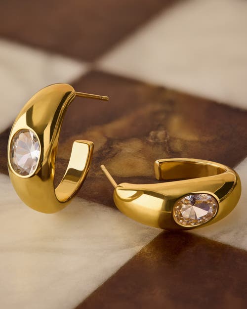 Katie Loxton Ayla Waterproof Gold Hoop Earrings In Gold