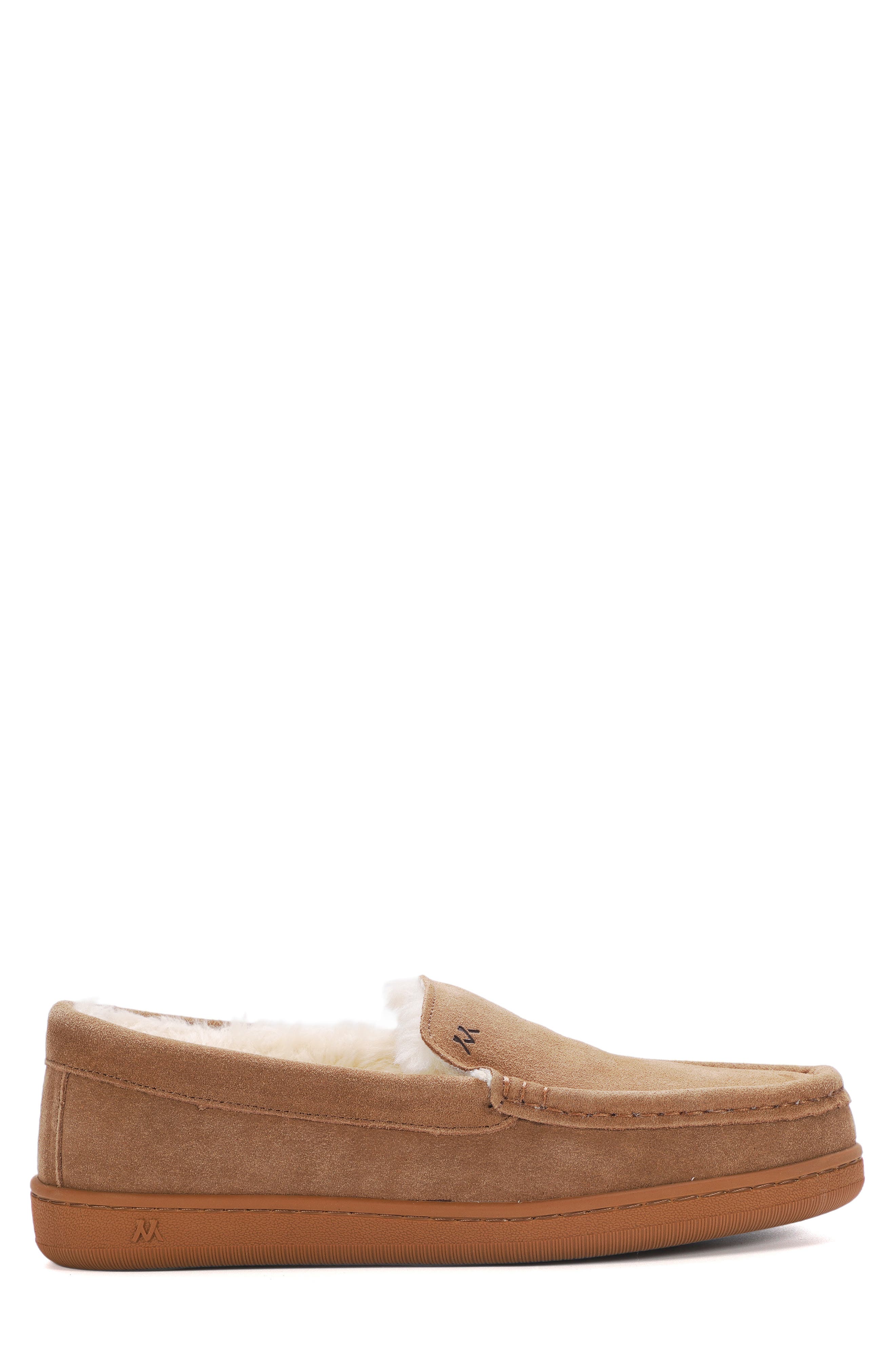 Mykos Harrison Faux Shearling Lined Moc Slipper, Alternate, color, Chestnut