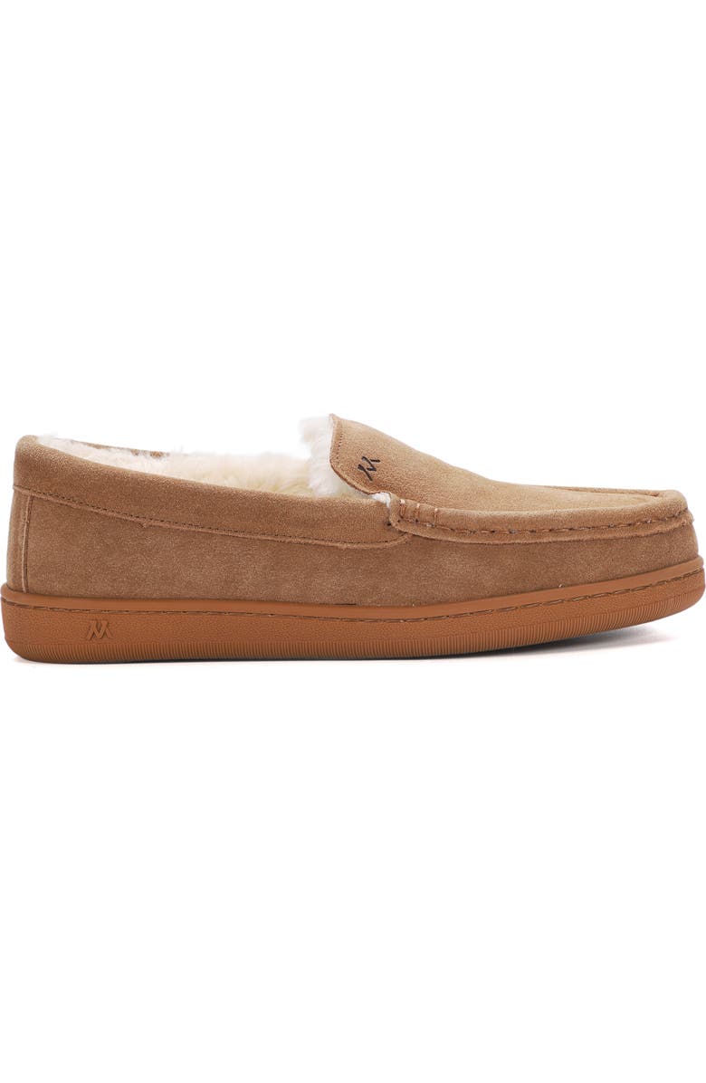 Mykos Harrison Faux Shearling Lined Moc Slipper, Alternate, color, Chestnut