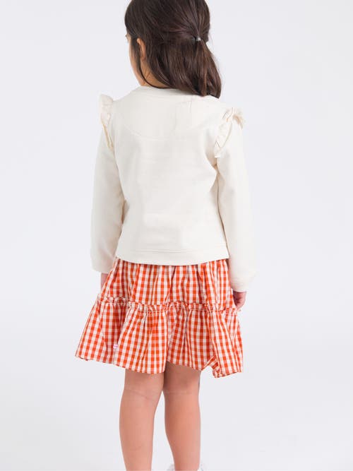 Rufflebutts Smocked Twirl Skirt In Orange