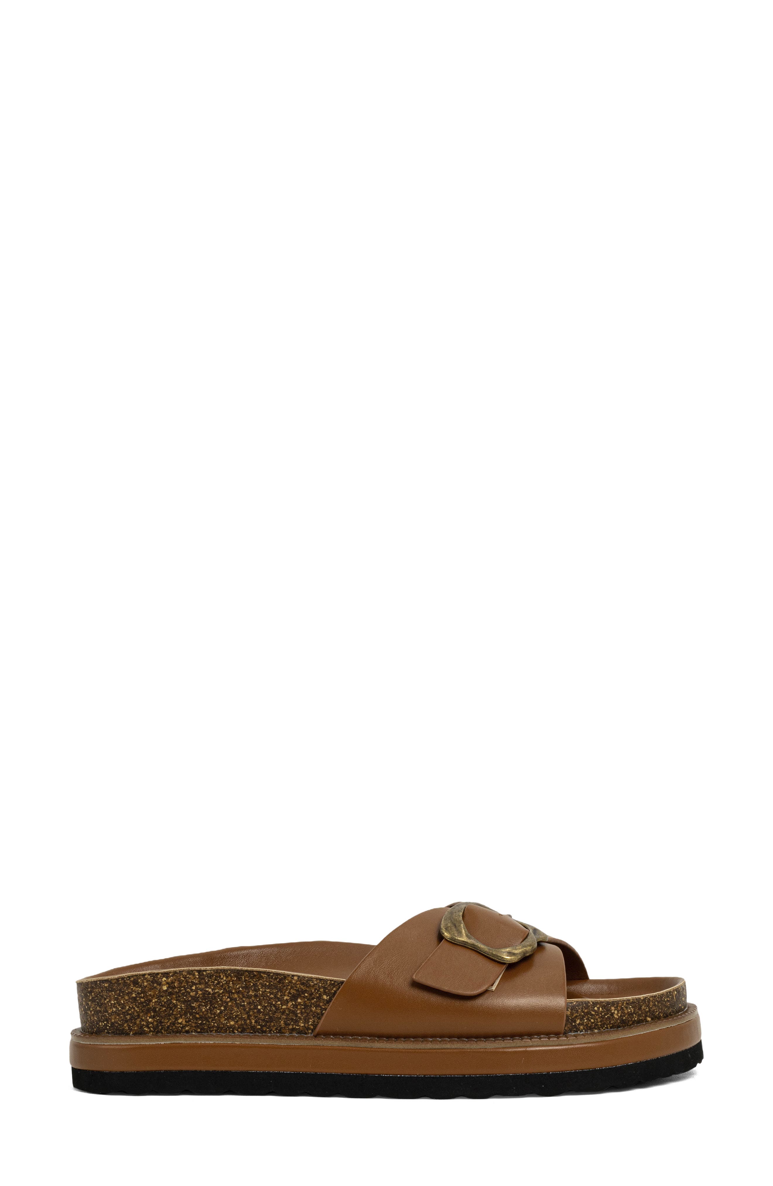 SHUSHOP Joy Slide Sandal, Alternate, color, Tan