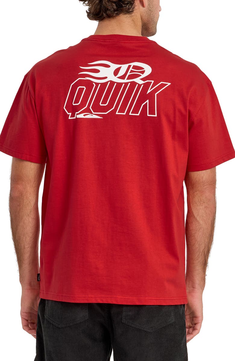 Quiksilver Stacked Mer Cotton Graphic T-Shirt, Alternate, color, Salsa