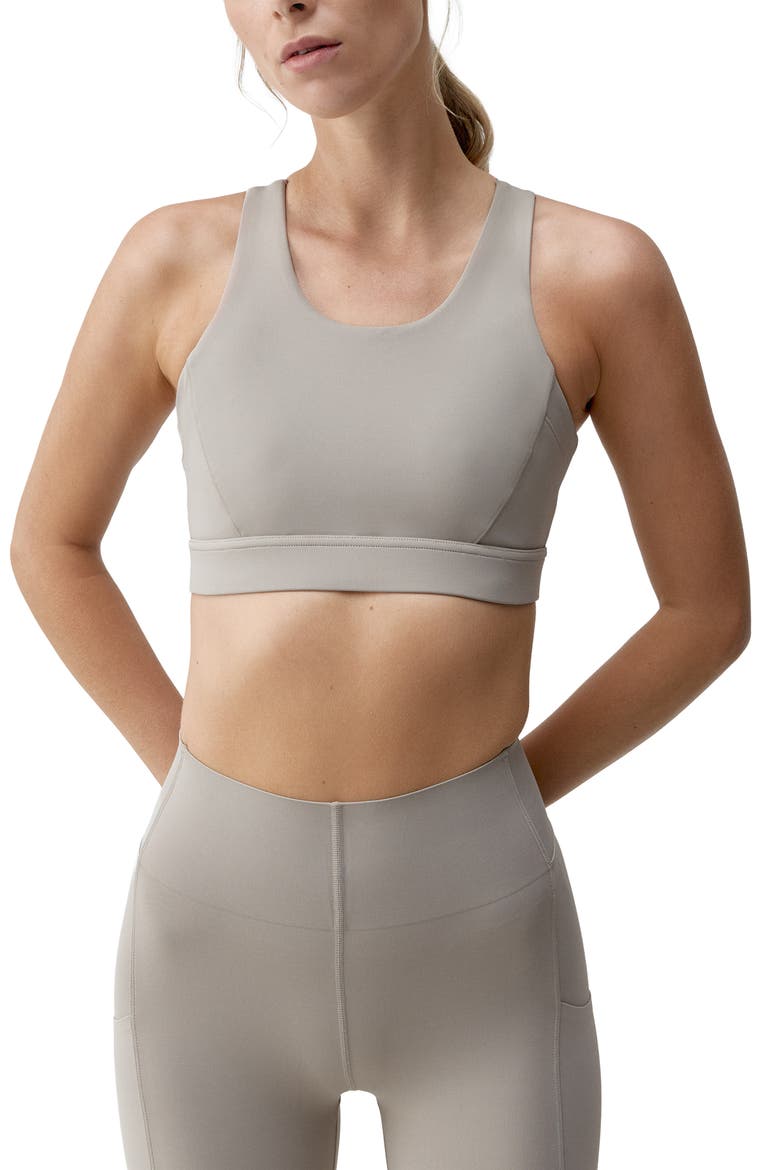 Denise High Support Performance Sport Top, Main, color, Grain