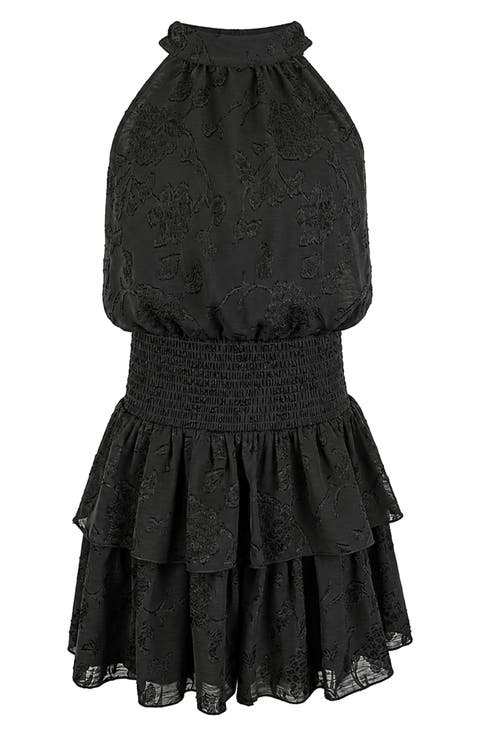 Kids' Floral Burnout Tiered Dress