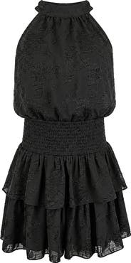 Zunie Kids' Floral Burnout Tiered Dress