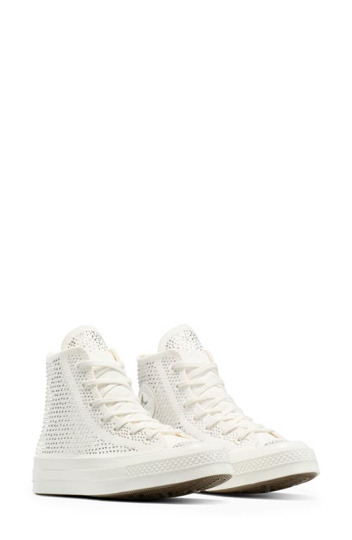 Converse Unisex Chuck 70 Swarovski® Embellished Canvas High Top Sneaker In White