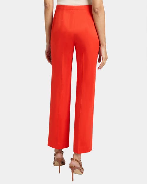 Santorelli Roma Cropped Straight-leg Stretch Cotton Pants