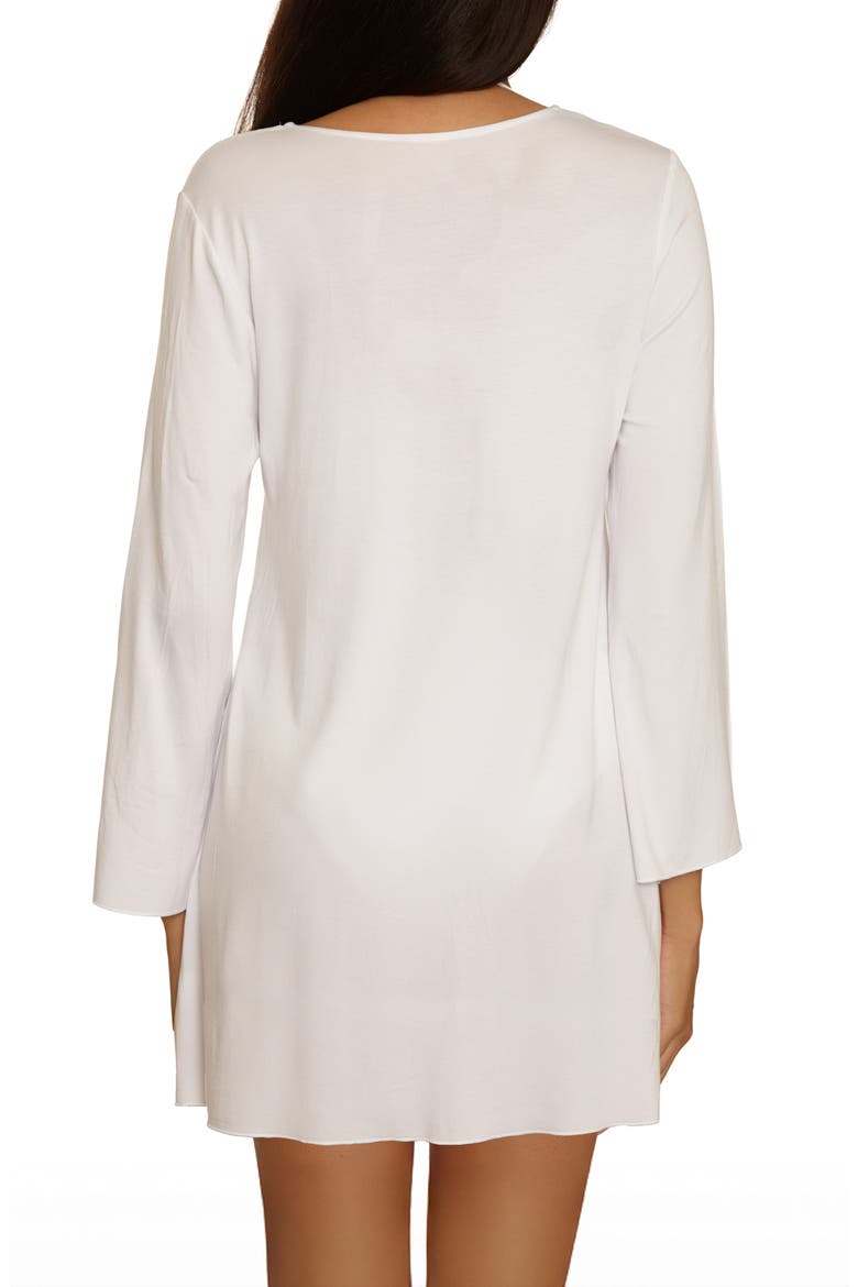 Beach to BBQ Long Sleeve Cover-Up Tunic, Alternate, color, WHITE