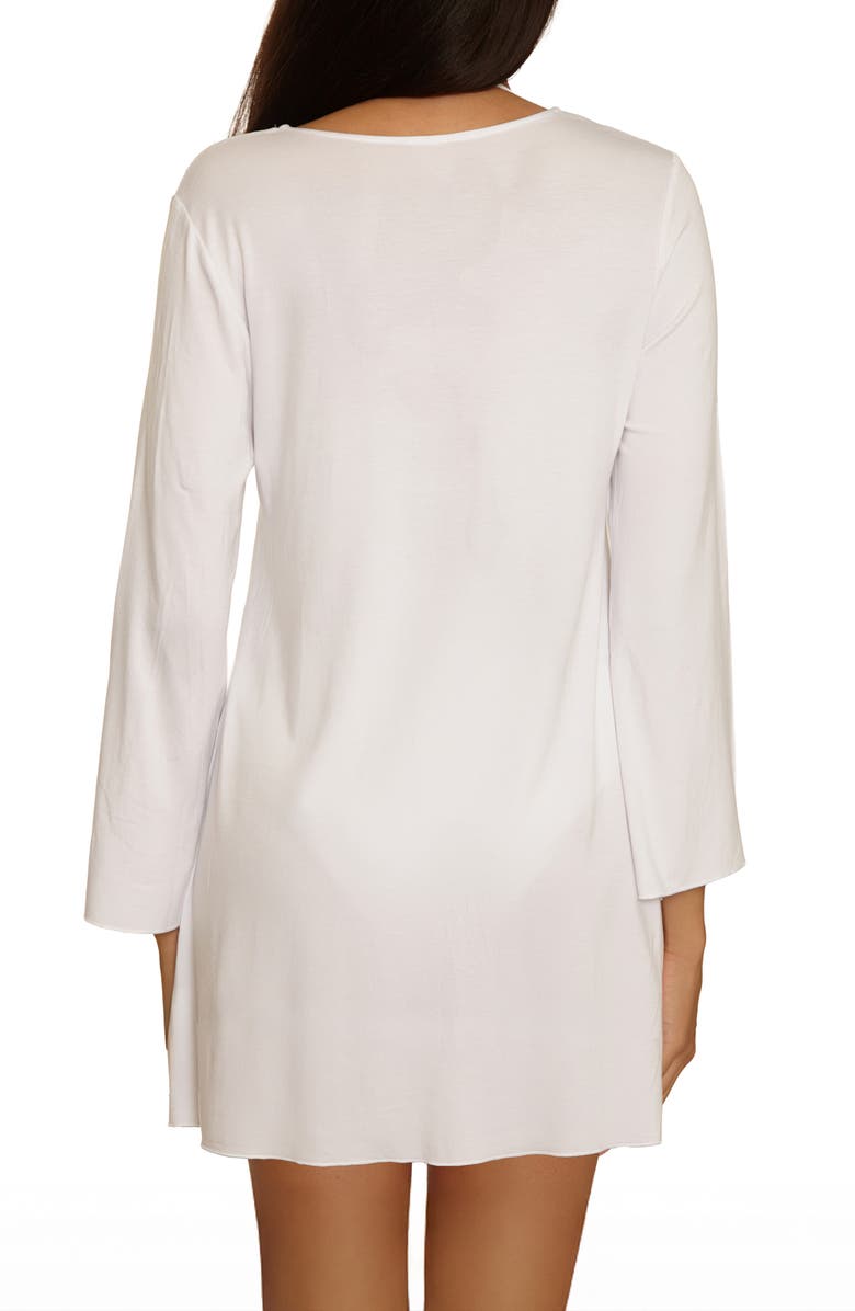 Becca Beach to BBQ Long Sleeve Cover-Up Tunic, Alternate, color, White