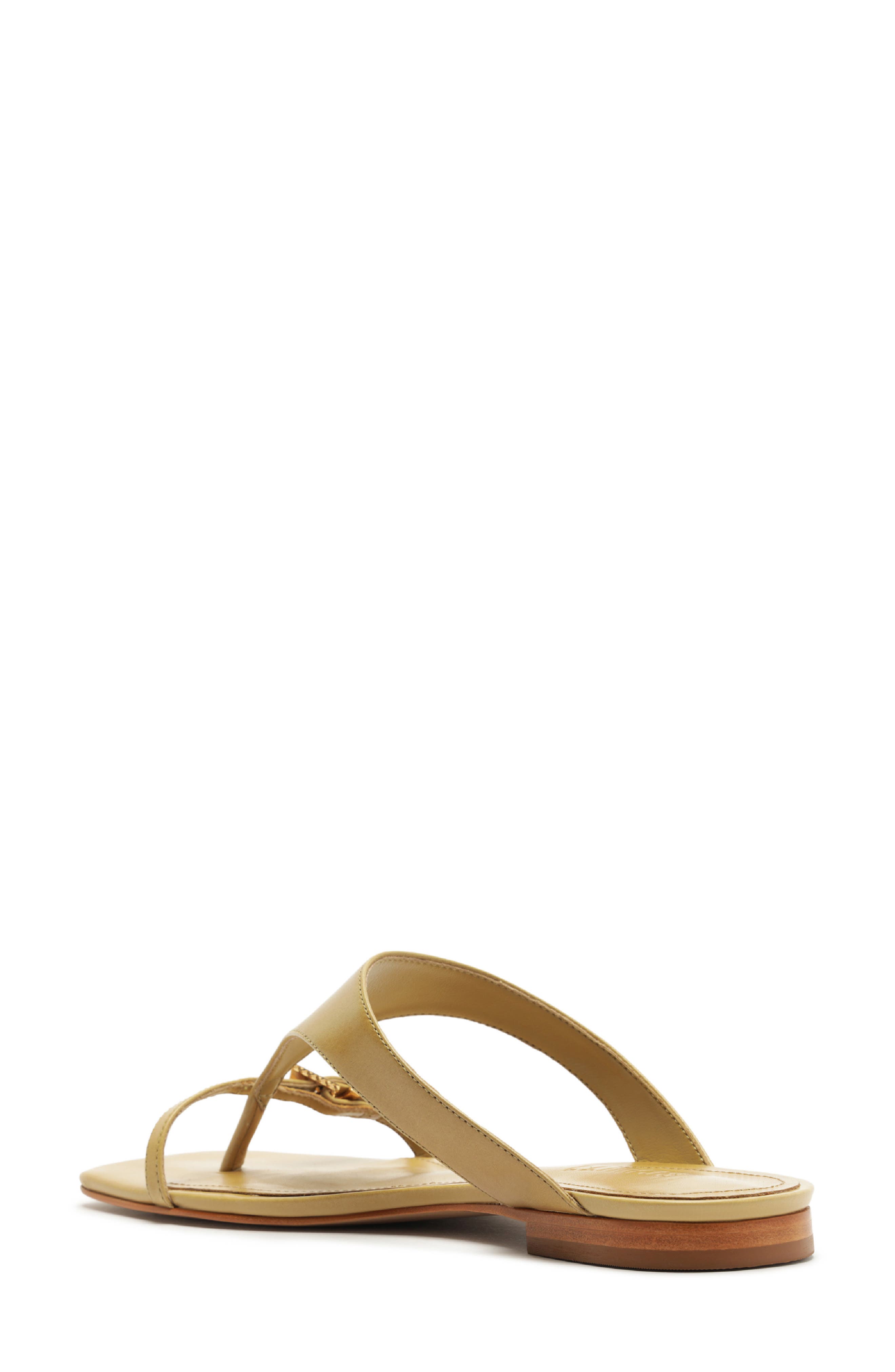 Schutz Tana Flat Flip-Flop, Alternate, color, Ecru Olive