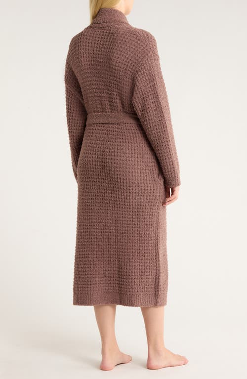 Eberjey Bouclè Waffle Knit Robe In Brown