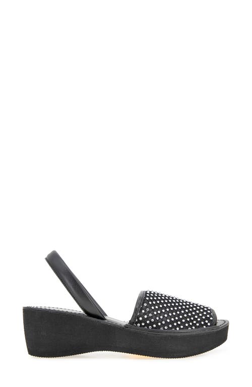 Reaction Kenneth Cole Slingback Sandal In Black Crystal Mesh