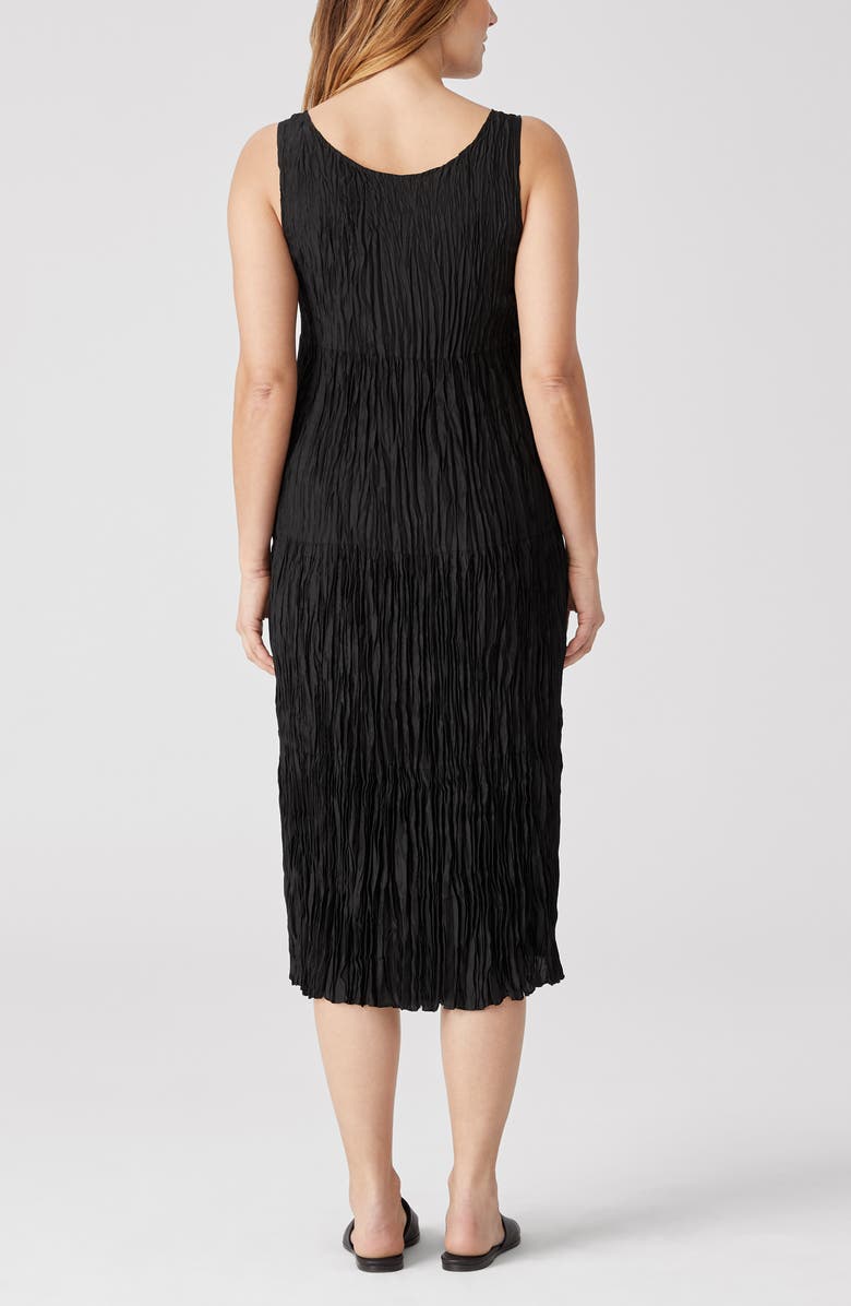 Eileen Fisher Crushed Silk Habutai Tiered Dress, Alternate, color,