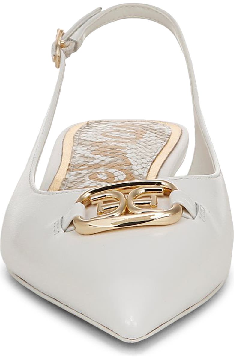 Sam Edelman Aggie Pointed Toe Slingback Flat, Alternate, color, Bright White