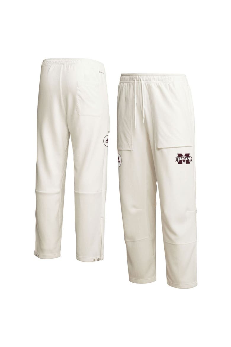 Men's adidas Cream Mississippi State Bulldogs Zero Dye AEROREADY Pants, Main, color, Cream