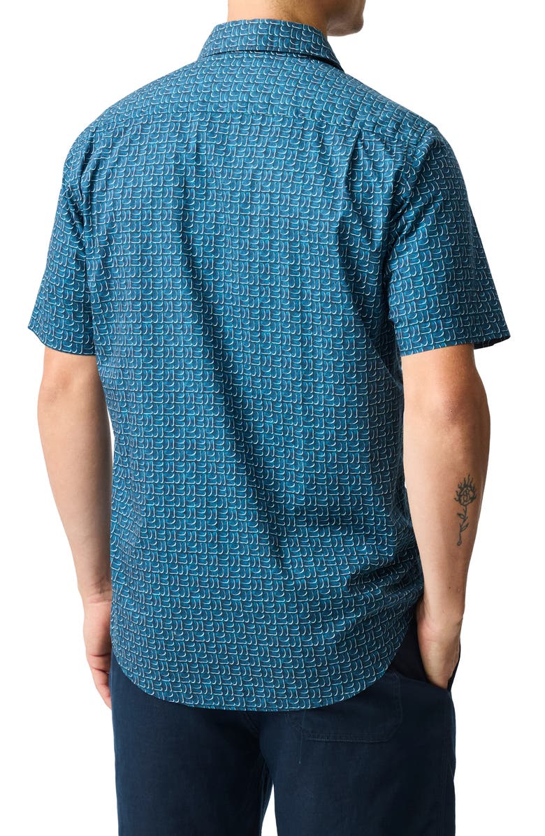 Rodd & Gunn Keystone Print Short Sleeve Button-Up Shirt, Alternate, color,
