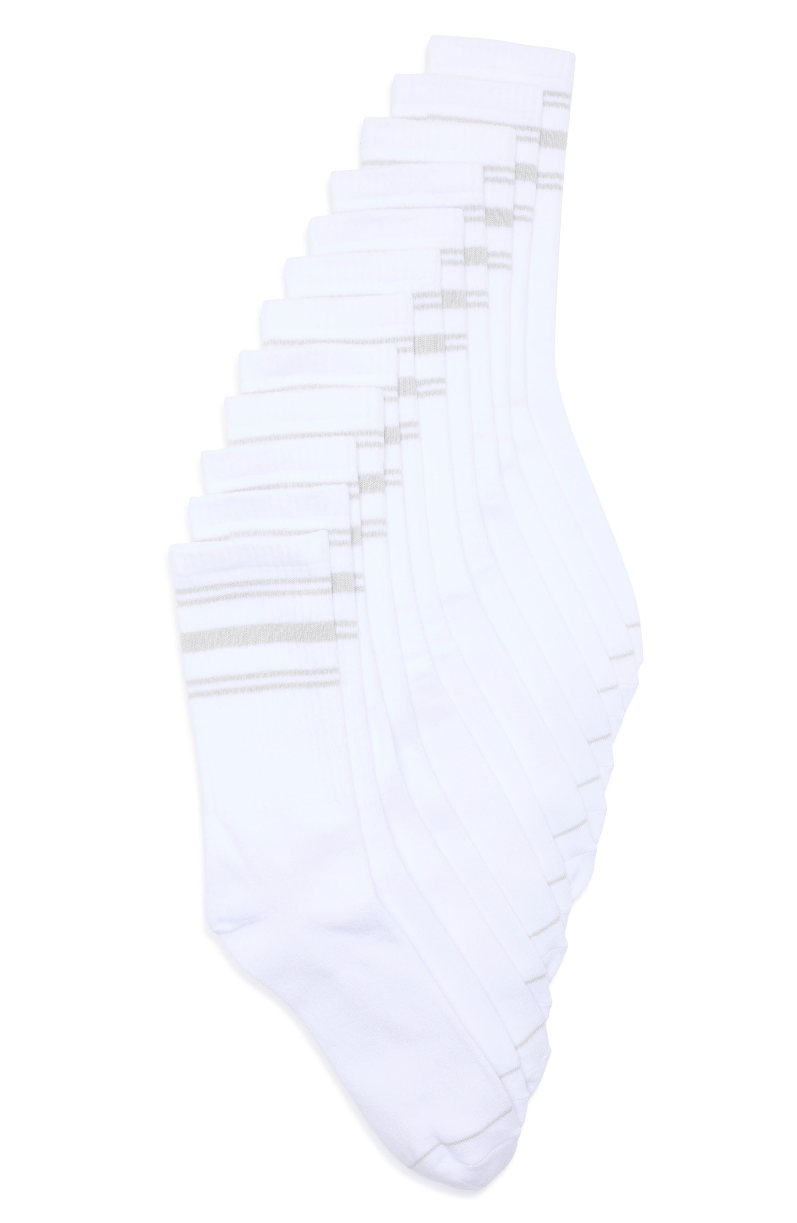 90 DEGREE BY REFLEX 6-Pack Ribbed Crew Socks