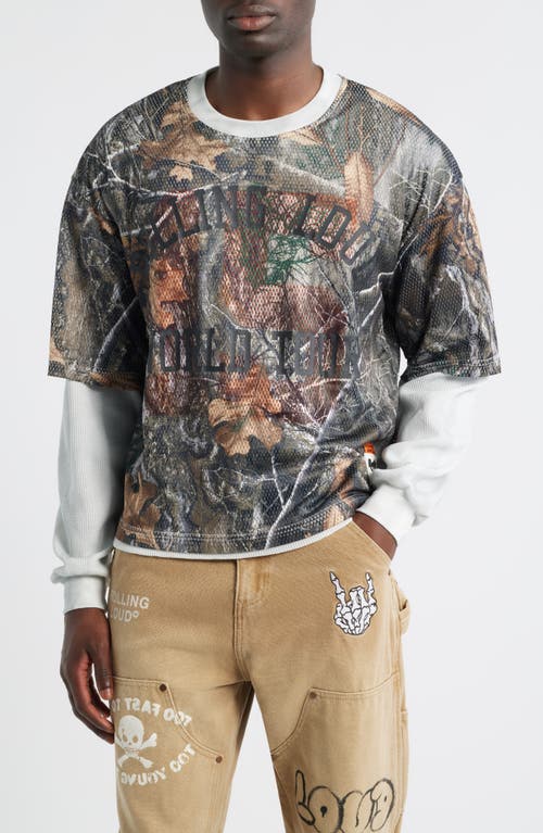 Rolling Loud Soho Layered Camo Print Thermal Graphic T-shirt In Multi