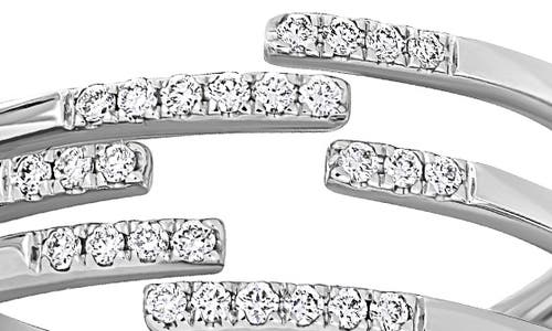 Bony Levy Linea Diamond Multi Row Ring In Silver