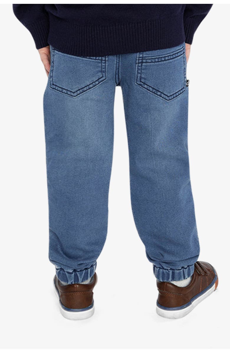 Deux par Deux Elastic Cuffs Relaxed French Terry Denim Jogger Pants, Alternate, color,