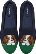 VIVAIA Audrey Round-Toe Embroidered Loafers