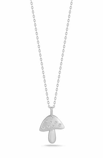 Mushroom CZ Pendant Necklace