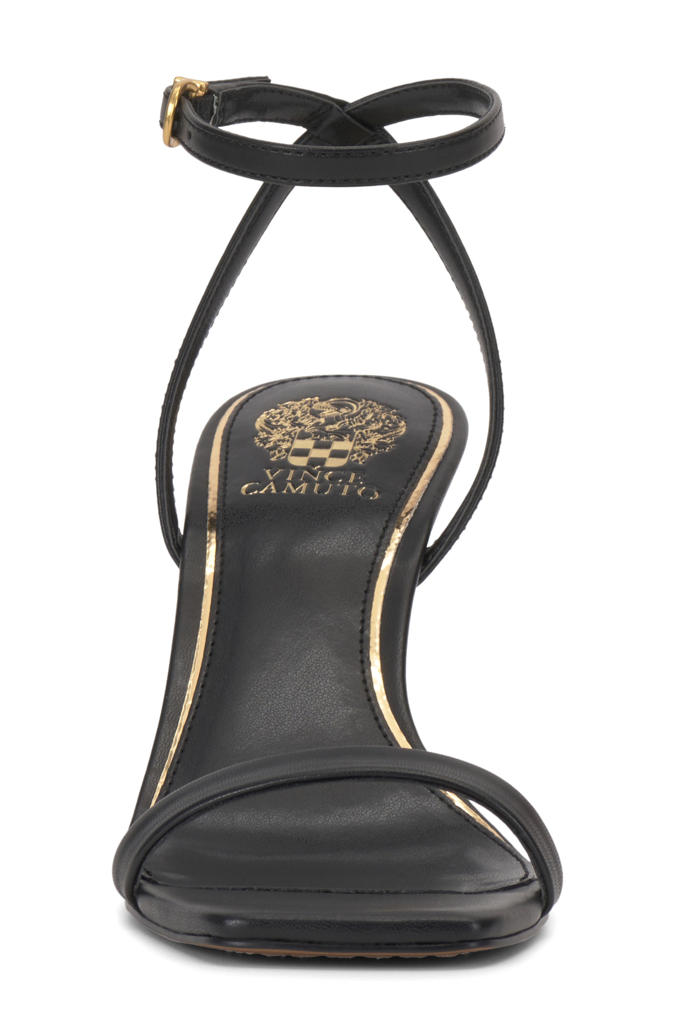 Vince Camuto Ambee Ankle Strap Wedge Sandal, Alternate, color, Black