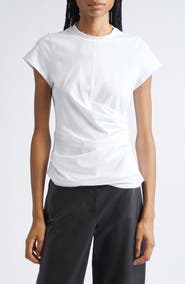 3.1 Phillip Lim Draped Stretch Cotton T-Shirt