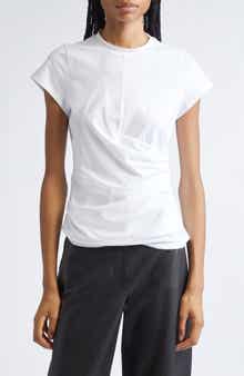 3.1 Phillip Lim Draped Stretch Cotton T-Shirt