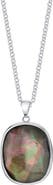 The Pearl Source Black Mother of Pearl Cultured Pearl Peyton Pendant Necklace