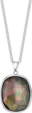 The Pearl Source Black Mother of Pearl Cultured Pearl Peyton Pendant Necklace